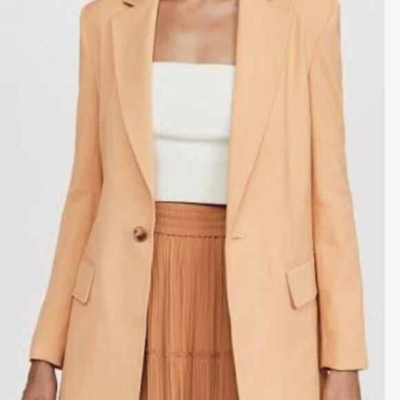 A.L.C. Clay Orange Beige Paxton Blazer Jacket Sz.6 NWT - Picture 3 of 15